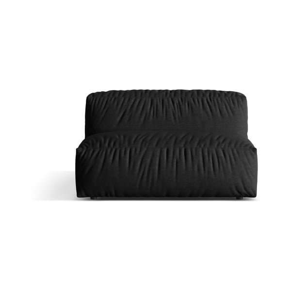 Czarny moduł sofy (moduł środkowy) Martina – Micadoni Home