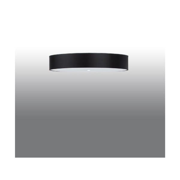 Czarna lampa sufitowa ze szklanym kloszem ø 80 cm Herra – Sollux-image-2