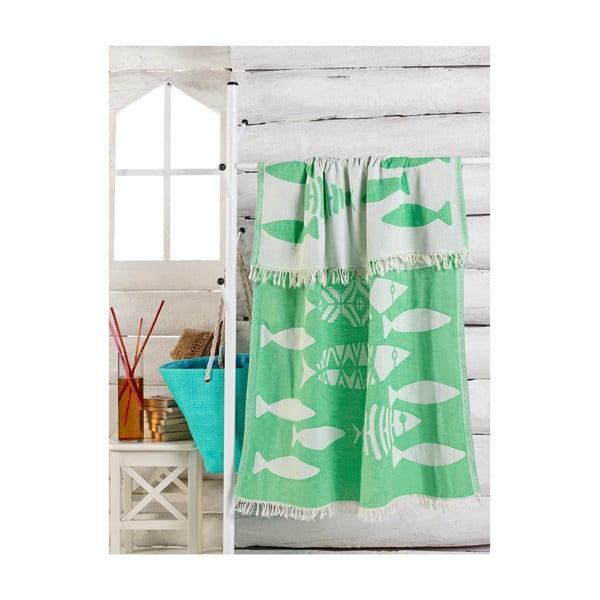 Zieloy ręcznik Balik, 180x100 cm