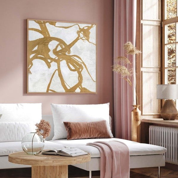 Ręcznie malowany obraz 100x100 cm Goldplay – Malerifabrikken-image-2