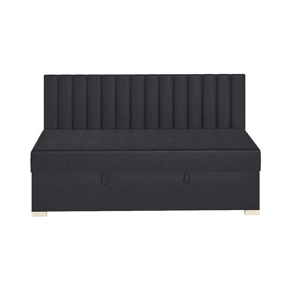 Ciemnoniebieskie łóżko dziecięce ze schowkiem i materacem 90x200 cm Chill – Ghado