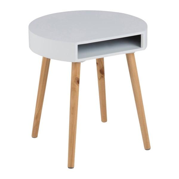 Biały stolik z przegródką Actona Ela