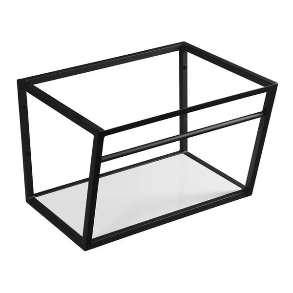 Biało-czarny stalowy wiszący stelaż pod umywalkę 60x40 cm Ska – Sapho