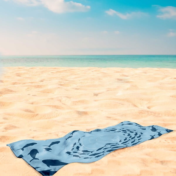 Niebieski ręcznik plażowy 90x180 cm Shoal – DecoKing-image-4