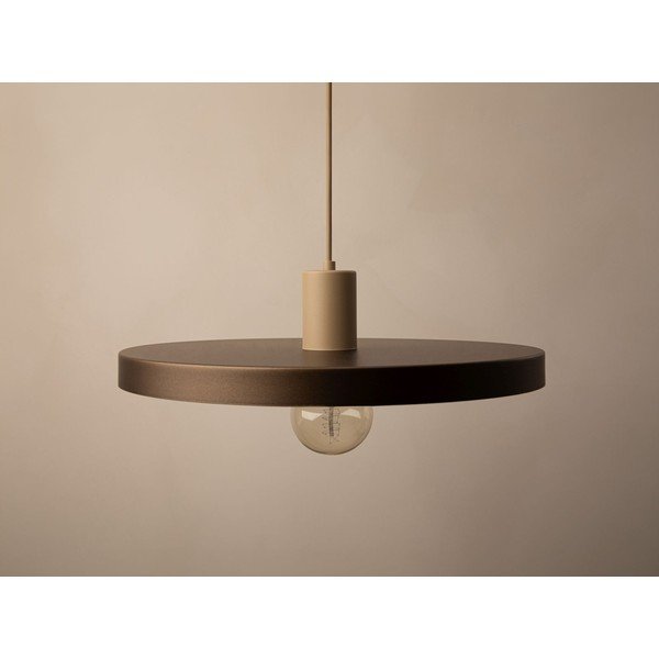 Jasnobrązowa metalowa lampa wisząca ø 40 cm Ori – Micadoni -image-2