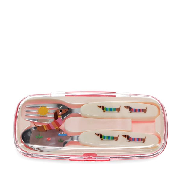 Sztućce dla dzieci ze stali nierdzewnej 2 szt. Sausage Dog – Rex London-image-4