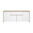 Biało-naturalna komoda w dekorze dębu 197x84x48 cm Next – Tvilum