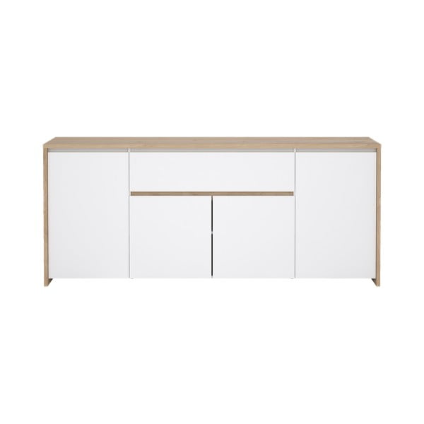 Biało-naturalna komoda w dekorze dębu 197x84x48 cm Next – Tvilum