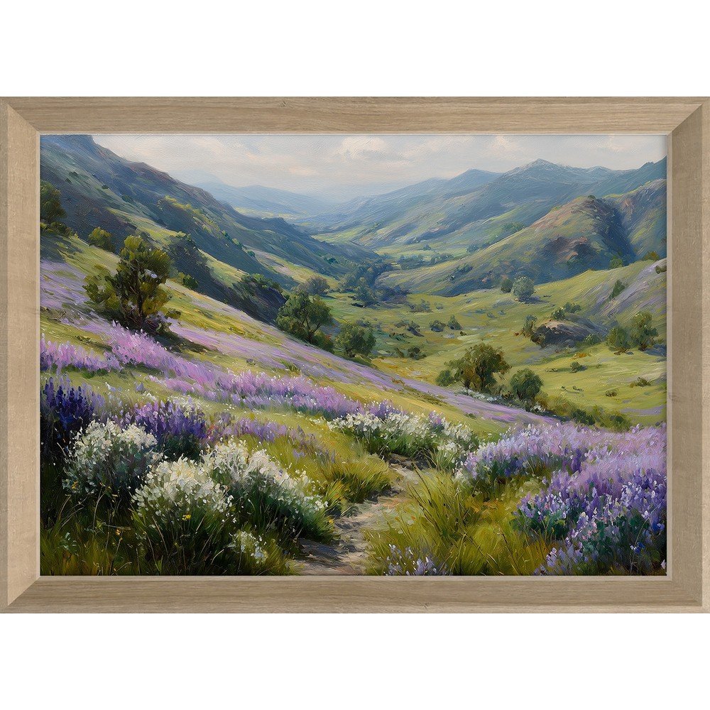 Obraz drukowany z ramą w zestawie 75x56 cm Violet Hills – Styler