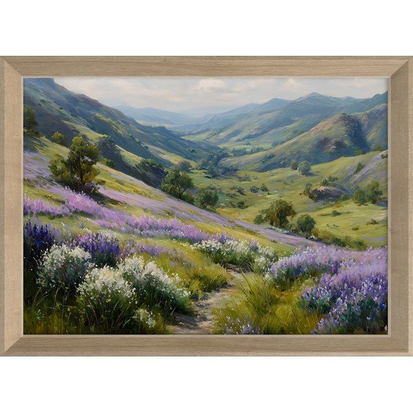 Obraz drukowany z ramą w zestawie 75x56 cm Violet Hills – Styler