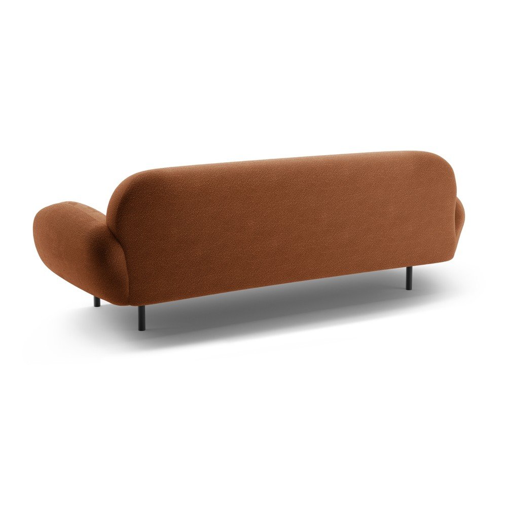 Sofa z materiału bouclé w kolorze terakoty 208 cm Poppy – Micadoni (zdjęcie 3)