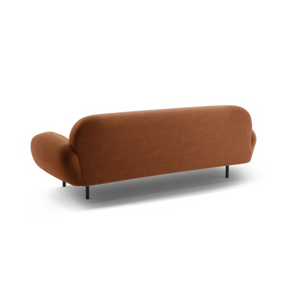 Sofa z materiału bouclé w kolorze terakoty 208 cm Poppy – Micadoni -image-2