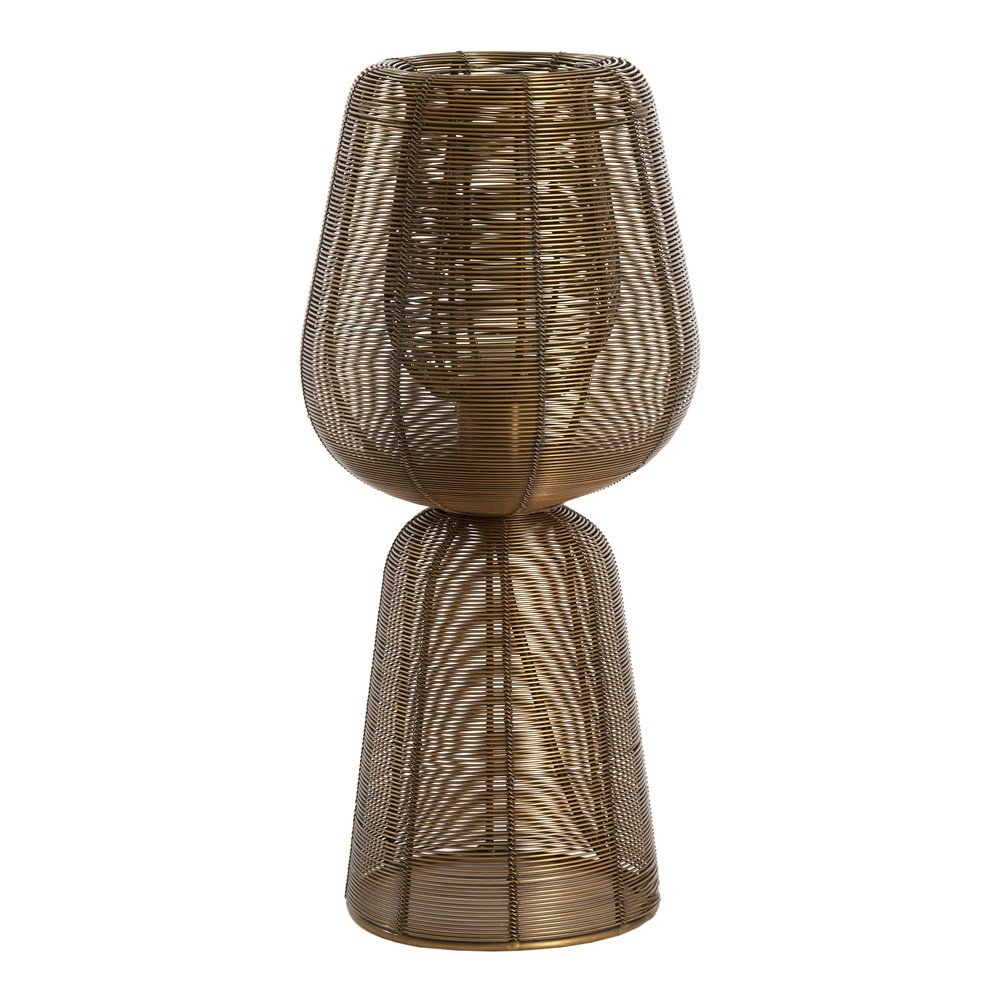 Metalowa lampa stołowa w kolorze brązu (wysokość 42 cm) Aboso – Light & Living