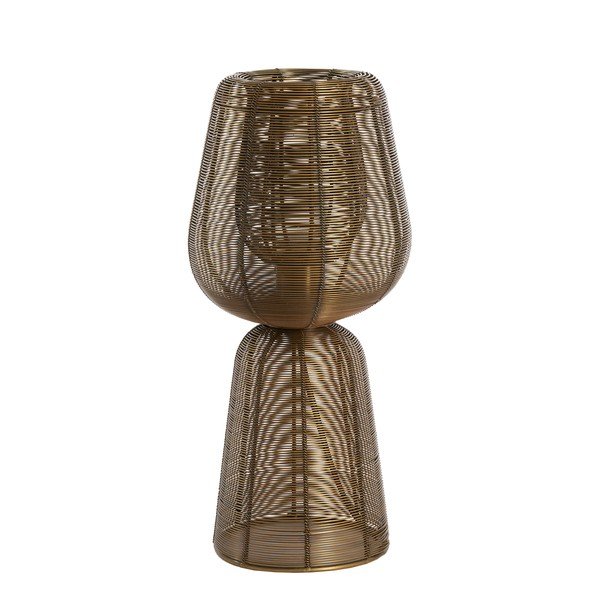 Metalowa lampa stołowa w kolorze brązu (wysokość 42 cm) Aboso – Light & Living