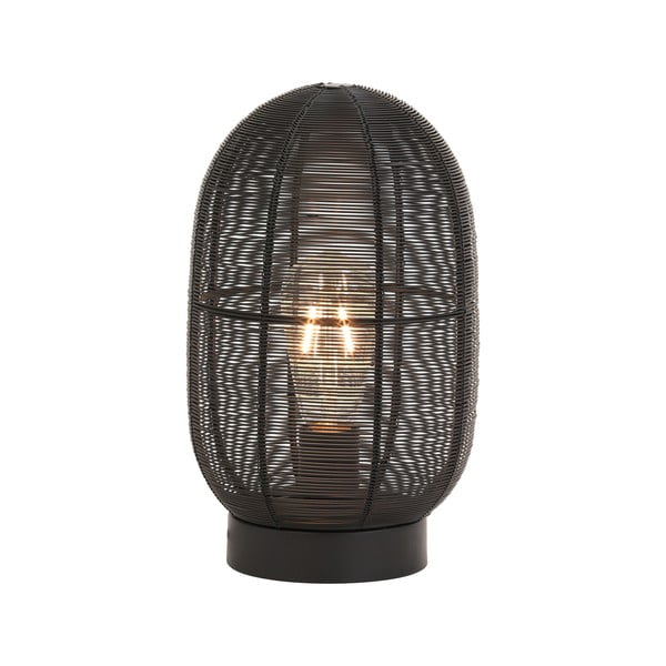 Czarna lampa stołowa (wysokość 30 cm) Ophra – Light & Living