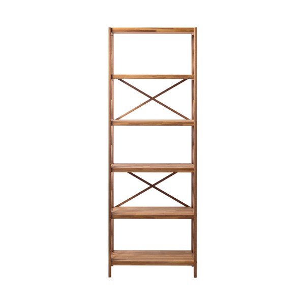Regał z litego drewna dębowego w naturalnym kolorze 70x198 cm X-Shelf – Unique Furniture