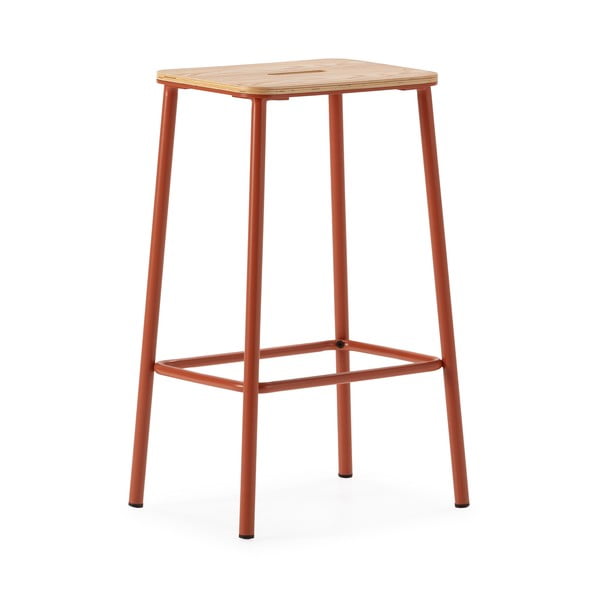 Ceglaste hokery zestaw 2 szt. (wysokość siedziska 65 cm) Abba – Marckeric