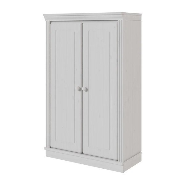 Biała szafka z litego drewna sosnowego 74x118x35 cm Anita – Støraa-image-3