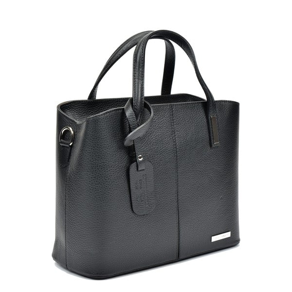 Czarna skórzana torebka Sofia Cardoni Lacy-image-2