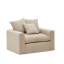 Beżowy lniany fotel Nora – Kave Home