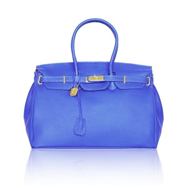 Skórzana torebka Emdo, niebieska