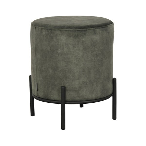 Aksamitny puf w kolorze khaki Troy – LABEL51-image-1