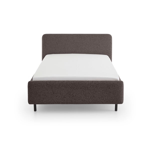 Antracytowe tapicerowane łóżko dwuosobowe bez stelaża 180x200 cm Primo – Meise Möbel-image-3