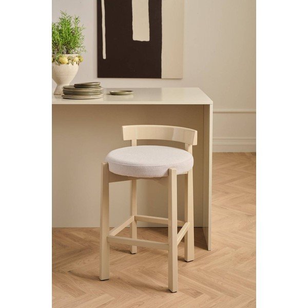 Beżowy tapicerowany hoker (wysokość siedziska 66 cm) Hugg – Ellos Home-image-1