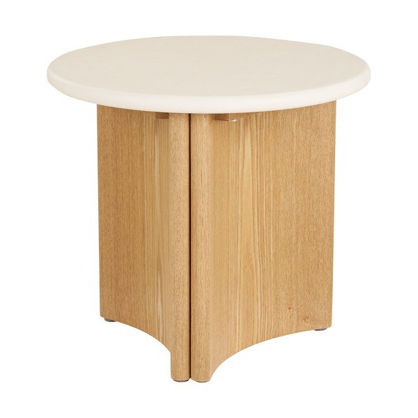 Okrągły stolik z betonowym blatem ø 50 cm Motril – House Nordic