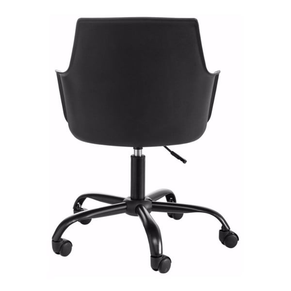 Czarny regulowany fotel biurowy Støraa Leslie-image-4