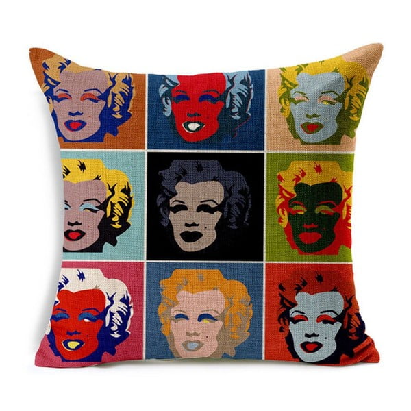 Poszewka na poduszkę Marilyn Warhol, 45x45 cm