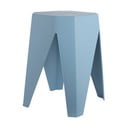 Niebieski plastikowy stołek Cherish – Leitmotiv