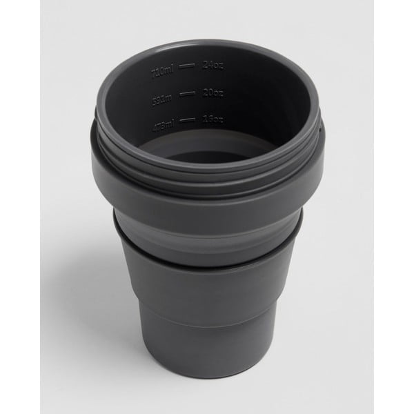 Grafitowy składany kubek podróżny Stojo Titan Carbon, 710 ml-image-3