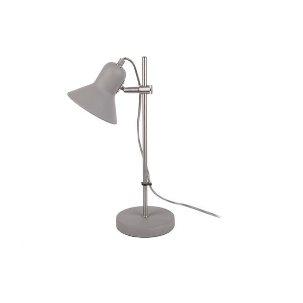 Jasnoszara lampa stołowa Leitmotiv Slender, wys. 43 cm