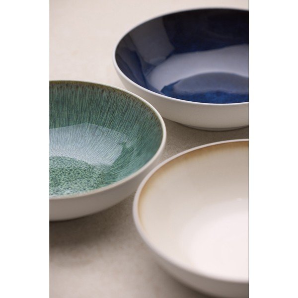 Biało-zielona kamionkowa miska 900 ml Gastro White/Green – Bitz-image-1