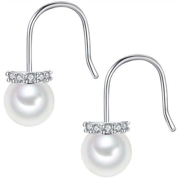 Kolczyki z pereł Pearls of London White Lady
