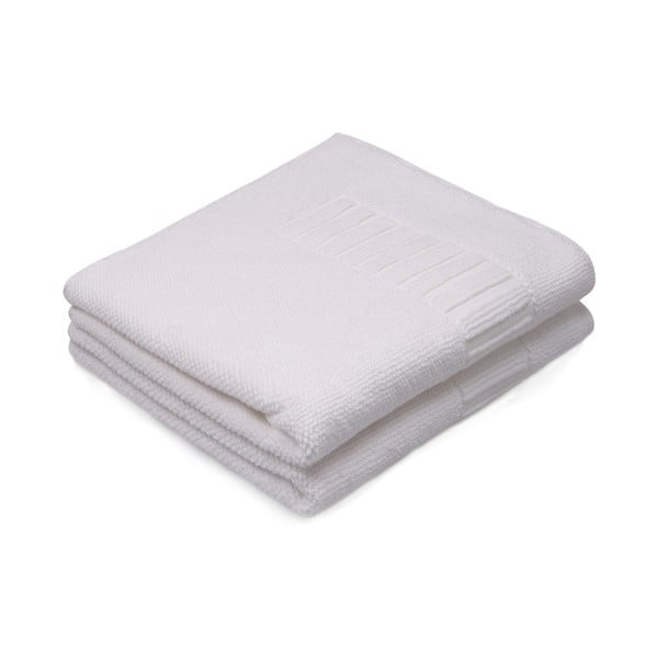 Zestaw 2 białych bawełnianych ręczników Madame Coco Puro, 60x100 cm