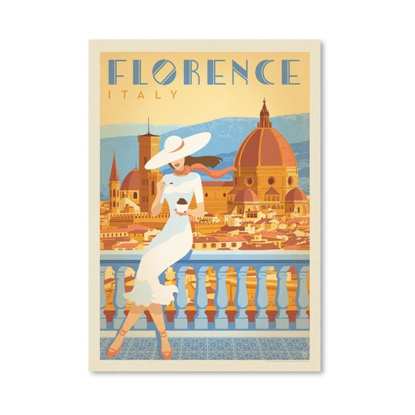 Plakat Americanflat Florence Italy, 42x30 cm