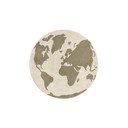Zielono-kremowy bawełniany dywan dziecięcy odpowiedni do prania/tkany ręcznie ø120 cm World Map – Lorena Canals