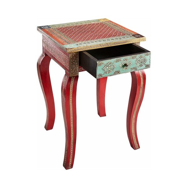 Czerwony stolik z drewna mangowca Støraa Vito-image-2