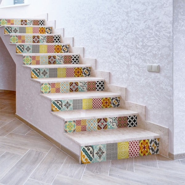 Zestaw 2 naklejek na schody Ambiance Mosaic, 15x105 cm