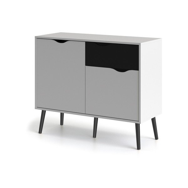 Czarno-biała komoda Tvilum Oslo, 99 x 82 cm-image-2