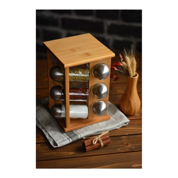 Przyprawnik z 12 słoiczkami na przyprawy Bambum Fotina-image-1