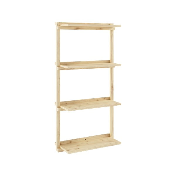 Regał ścienny z litego drewna sosnowego w naturalnym kolorze 66x127 cm Groove – Karup Design-image-3