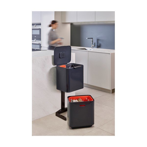 Grafitowoszary kosz do segregacji Joseph Joseph Totem Max, 60 l-image-1