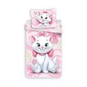 Różowa bawełniana pościel dziecięca jednoosobowa 140x200 cm Marie Cat "Pink" – Jerry Fabrics