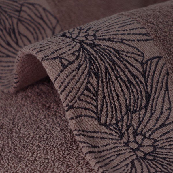 Brązowy bawełniany ręcznik frotte 50x100 cm Valencia – My House-image-3