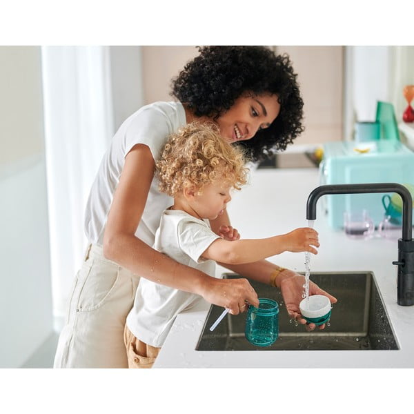 Biało-jasnozielony kubek dla dzieci z tritanu 300 ml Little farm – Mepal-image-3