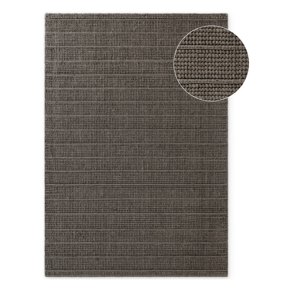 Ciemnoszary/ciemnobrązowy wełniany dywan tkany ręcznie 160x230 cm Camden Parker – Ted Baker