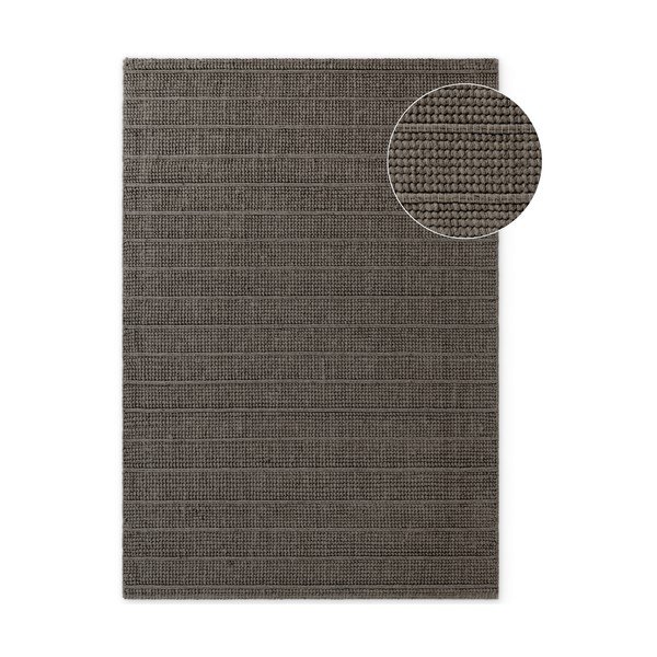 Ciemnoszary/ciemnobrązowy wełniany dywan tkany ręcznie 120x170 cm Camden Parker – Ted Baker
